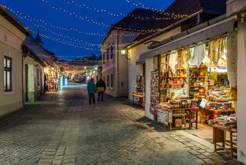 Fototapeta premium Szentendre in Christmas, small town along the Danube near Budapest