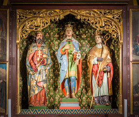 Statues in Matthias Church side chapel, Budapest, Hungary