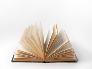 Isolated open book