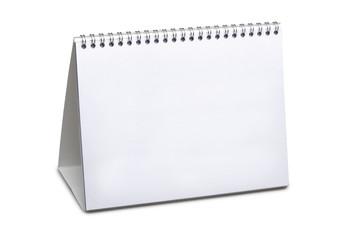 Blank desk calendar isolated