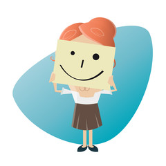 geschäftsfrau lustig gesicht freude