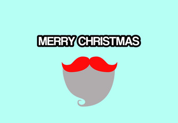 Vector flat merry christmas greeting card template 