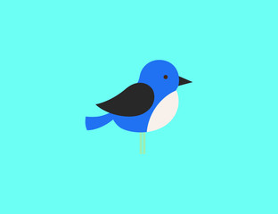Vector flat modern bird icon