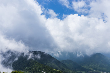 Montain and cloud view from Unzen ropeway in Kumamoto, Kyushu.