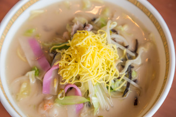 Seafood Champon - Traditional Nagasasaki  noodle dish.