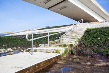 stairway near an bridge