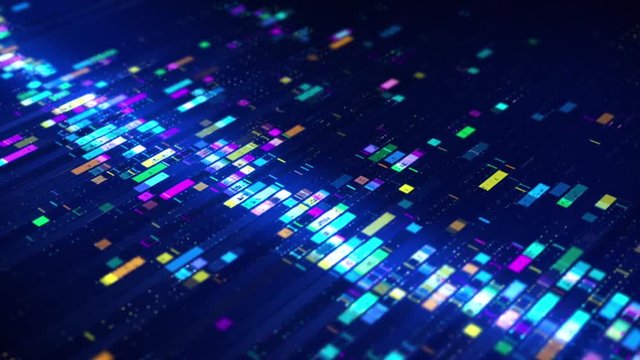 Digital Technology Grid Glowing Concept Loop