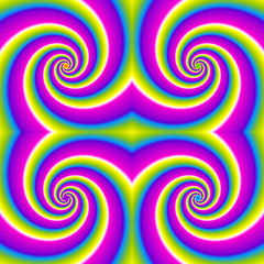 Fototapeta na wymiar Background with swirls of rainbow colors. Motion illusion. Seamless pattern.