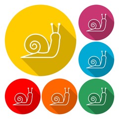 Stylized silhouette of a snail - vector Illustration