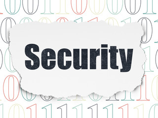 Privacy concept: Security on Torn Paper background