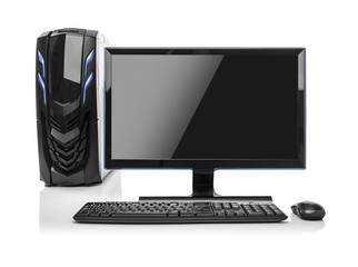 Fototapeta premium Desktop computer isolated.