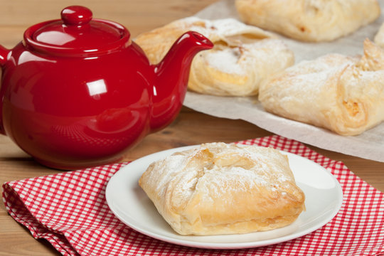Homebaked Hungarian Cheese Puff Pastry Parcels.