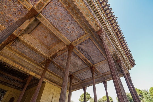 Chehel Sotoun pavilion in Isfahan, Iran