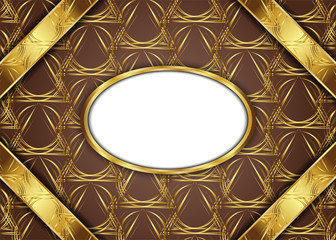 Golden vintage background.blank for message or text.Certificate.