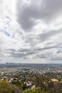 Los Angeles city with clouds