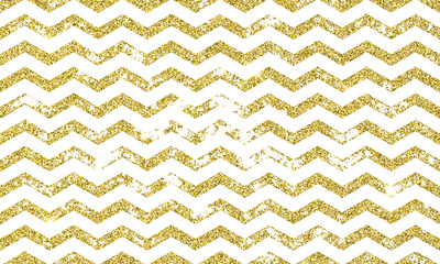 Zig zag gold vector grunge seamless pattern