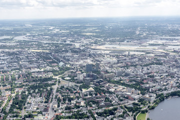 Fototapeta na wymiar Hamburg - Germany from above