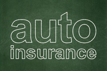 Obraz premium Insurance concept: Auto Insurance on chalkboard background