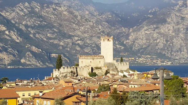 Italia, View of Malcesine and Lake Garda