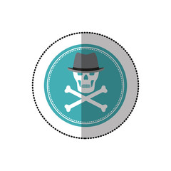 Skull death symbol icon vector illustration graphic design