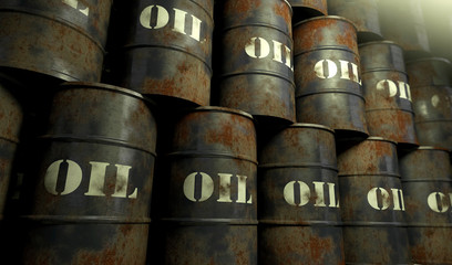 Old Oil Barrels
