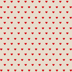 Seamless red  hearts, Valentine's day card
