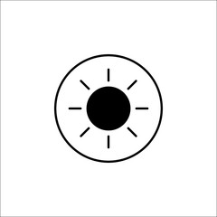 Brightness solid icon, mobile sign and sun, vector graphics, a filled pattern on a white background, eps 10.