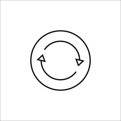 Synchronization line icon, mobile sign and app, vector graphics, a linear pattern on a white background, eps 10.