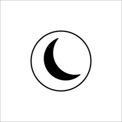 Sleep mode solid icon, mobile sign and new moon pictogram, vector graphics, a filled pattern on a white background, eps 10.