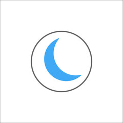 Sleep mode solid icon, mobile sign and new moon pictogram, vector graphics, a colorful filled pattern on a white background, eps 10.