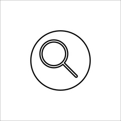 Search line icon, mobile sign and magnifier pictogram, vector graphics, a linear pattern on a white background, eps 10.