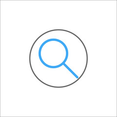 Search filled icon, mobile sign and magnifier pictogram, vector graphics, a colorful linear pattern on a white background, eps 10.