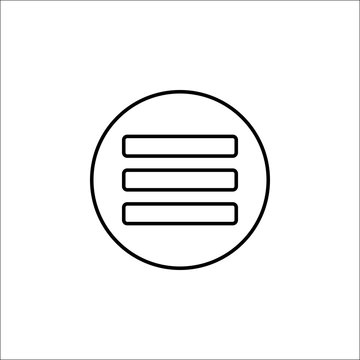 Menu line icon, mobile sign and hamburger pictogram, vector graphics, a linear pattern on a white background, eps 10.