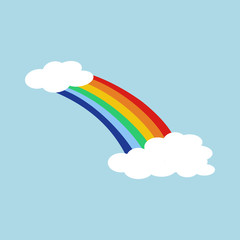 Rainbow illustration with clouds