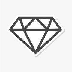 Diamond Icon Flat Graphic Design - vector Illustration