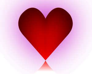 red heart on a purple background