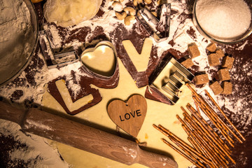 Heart shaped cookies for Valentine