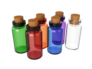 Bottle potion Isolated on White Background, 3D rendering