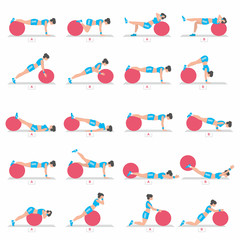 exercises with a ball for Fitness