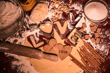 Heart shaped cookies for Valentine