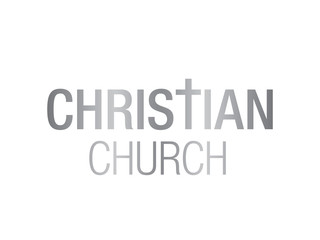 Christian church creative vector logo. Religious icon isolated on background.