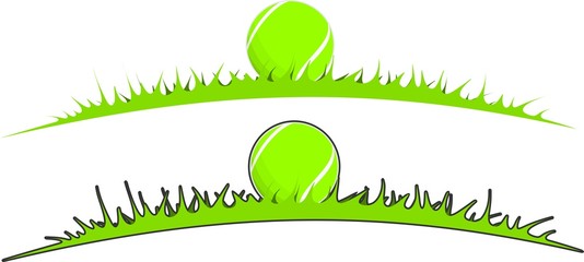 Tennis ball in the grass