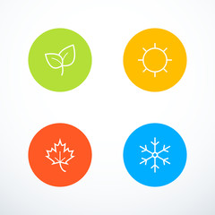 Set of season icons
