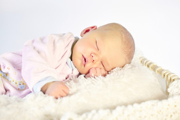 Little newborn baby girl