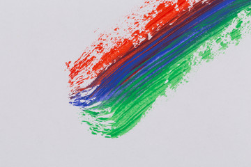 Acrylic paint colorful brush strokes