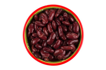 Red kidney beans in a dish