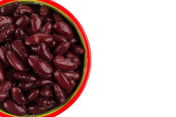 Red kidney beans in a dish