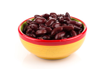 Red kidney beans in a dish
