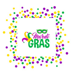 Bright abstract dot mardi gras pattern © Hanna