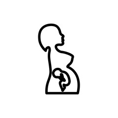 pregnant woman icon illustration